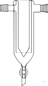 Cold traps, socket and cone ST 29/32. i.d. 60 mm, o.d. 90 mm height 200 mm, with stopcock