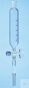 Dropping funnels, cylindrical, graduated,without pressure equalizing, needle valve stopcock with...
