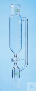 Ampoule de coulée 100 ml, graduée, 2xNS29, avec robinet en verre, avec équilibrage de pression