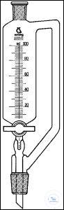 Druppeltrechter, w. drukcompensatie, cyl. grad. druppelteller, stopkraanstop NS-PTFE,...