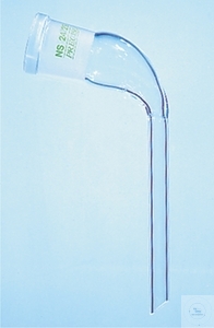 Allonge à distiller, coudée, 200 mm, NS14 tube d'écoulement long