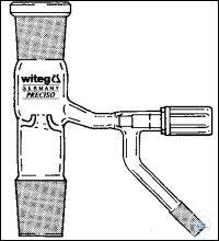 Destillatlenker nach Dr. Howorka NS14/23 DESTILLATLENKER NACH DR. HOWORKA, MIT PTFE-VENTILHAHN,...