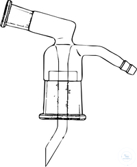 Distillaatadapter Bredt, NS14 - NS29 met vacuümaansluiting