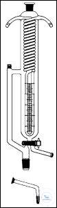 Distillation head, w. condenser and storage 500 ml, for solvent distillation, cone + socket ST...