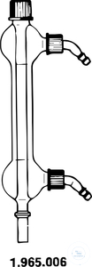 LIEBIG-KÜHLER,160mm, 1 GL18/10,1 FA 10 Liebig koeler, 160 mm, 1 GL 18/10, 1 FA 10, 2 GL 14/6, met...