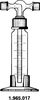 Wash bottles, graduated, 100 ml, with plastic base, 1 GL 32/18, with head 2 GL 18/10