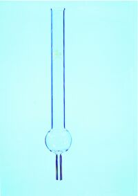 CHLORCALCIUMRÖHREN/GER. 200 Chlorcalciumröhren (Trockenröhren) mit 1 Kugel, gerade, L: 200 mm,...