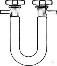 Drying tubes, u-shaped, with ST-stoppers, length: 80 mm, ST 10/19, i.d. 9 mm