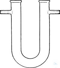 Chlorcalciumröhren, U-Form,  mit Seitenröhrchen, L: 80 mm, D. 9 mm