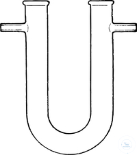 Drying tubes, U-shaped, with side connections, length: 125 mm, i.d. 16 mm