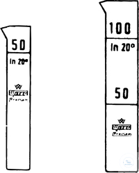 Color comparison tubes, Nessler, 100 ml short form with optically plane bottom, marks at 100 ml,...