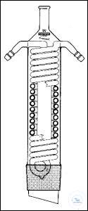 KÜHLER/DIMROTH FÜR SOXHLET, 30ml Dimrothkühler für Soxhlet, 30 ml, 250 mm, Kern NS 29/32