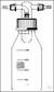 Gas washing bottle, Drechsel, 500 ml, w. screw thread GL45, tubing-connections GL14, without...