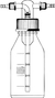 Head for gas washing bottles, with 2 screw-threads GL 14, Drechsel