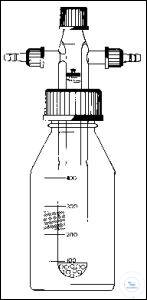 SICHERHEITSAUFSATZ 2 GEWINDE Sicherheitsaufsatz für Gaswaschflasche, mit 2 Gewinden GL 14, 1...