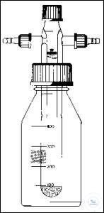 Sicherheitsaufsatz 2 Gewinde Sicherheitsaufsatz für Gaswaschflasche, mit 2 Gewinden GL 14, 1...
