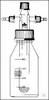 Security head for gas washing bottles, with 2 screw-threads, GL 14, 1 screw-thread GL 18
