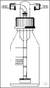 Head for gas washing bottles, with 2 screw-threads GL 14, Drechsel with sintered disc P1