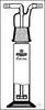 Gas washing bottle w. sintered disc, complete, 250 ml, ST45/40, P0, bowl 34 mm