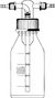 Gas washing bottle, with sintered disc, with GL 45, screw thread cap and removable tube, porosity...