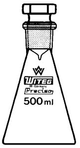 Iodine determination flask, Sendtner, ST-hollow-stoppers, hexagonal plate 1000 ml, ST 29/32