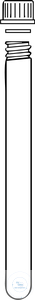 Test tubes with screw-thread, AR-glass, 1 mm thick, with PE-seal, Ø 18 mm, height 180 mm, GL 18...