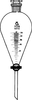 Scheidetrichter 100 ml kon. NS-PTFE graduiert Scheidetrichter, 100 ml, konisch, grad., Boros.,...
