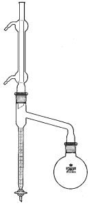 Appareil Dean & Stark 10 ml:0,1 avec robinet en verre, 2xNS29, complet