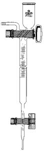 Gas buret 100ml:0.2ml Gasburet volgens Bunte, 100 ml:0.2ml, Cl-A, tankinhoud 10 ml, tweewegkraan,...