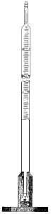 GASBRIDGE HEMPEL 100ml:0.2ml Gasburet volgens Hempel, 100 ml:0.2ml klasse-A, op houten voet