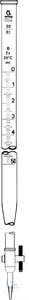 Burettes DIN-B, 50 ml : 0.1 met verwijderbare PTFE-stopkraan, helder glas, PU = 2 st.