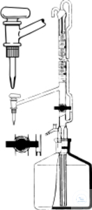 AUTOM. BURETTES, PELLET, DIN-B, 10 ML:0,02 WITH ST-STOPCOCK, WITH LATERAL STOPCOCK, ST-GLASS PLUG...