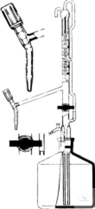 Autom. burettes, Pellet, 50 ml :0,1 DIN-B, with ST-stopcock, w. lateral needle valve w....