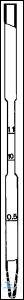 Demeter pipetten 1.1 ml, markeringen op 1.1,-1.0 - 0.5 ml, brede gestabiliseerde afvoerpunt PU =...