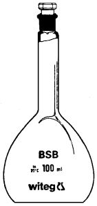 BOD-BOTTLES, FOR WATER TREATMENT,COMPLETE WITH INTERCHANGEABLE ST-HOLLOW GLASS STOPPER, 100 ML,...