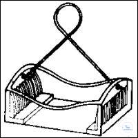 Staining tray for 10 slides size 76x26 mm and up to 52 mm width.