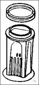 VERFTROG VOLGENS COPLIN SODAGL. 76 x 26mm Kleurbakje volgens Coplin, voor 10 draagglaasjes, 76 x...