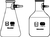Saugflaschen 3000ml Saugflaschen, 3000 ml, Klarglas, Flaschenform, mit Kunststoffolive 9 mm u....