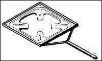 Plattenhalter Chromnickelstahl 135mm