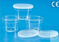 Sample container, PS, 32ml, with PE lid,  Clear, 36.7 x 45.2mm  Case = 1000 pcs.