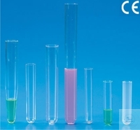Disposable test tubes, conical, PS, 10 ml, without rim, Ø 16 mm, Height 105 mm Case = 1000 pcs.