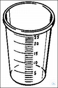 Small beaker for teaking medicine,  PP nature, 30 ml,  Case = 3750 pcs.