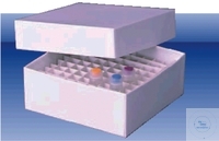 Cryo-Boxes, dimension 136 x 136 mm,   height 32 mm, white, water repellent  Case = 10 pcs.