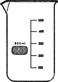 Becher, hohe Form, 400 ml, mit Teilung, mit Ausguss, A.Ø 70 mm, Höhe 130 mm,...