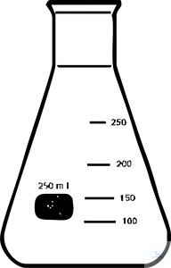 Erlenmeyerkolben, 200 ml, enghalsig, mit Graduierung, Borosilikatglas 3.3, VE = 10 Stück
