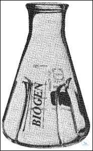Trypsinierungsflaschen, graduiert, 500 ml, Kolben Ø 105 mm, Höhe 183 mm, Hals Ø 34 mm, 4 Schikanen