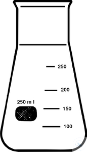 Erlenmeyerkolben, 50 ml, weithalsig, mit Graduierung, Borosilikatglas 3.3, VE = 10 Stück