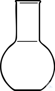 Stehkolben, Mittellang, Borosilikatglas, mit Bördelrand, 100 ml, Kolben Ø 64 mm, Höhe 110 mm,...