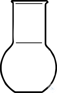 Staande kolf, wijde hals, 1000 ml, met geparelde rand, hals A.Ø 50 mm, A.Ø 131 mm, hoogte 190 mm,...