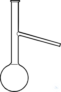 Flasks, distilling, Engler, 100 ml, with side arm 100/6-7 mm, flask Ø 66 mm, height 215 mm, neck...